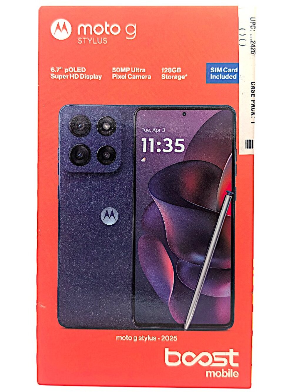 Motorola Moto G Stylus 2025 128 GB Blue Boost Mobile Smartphone